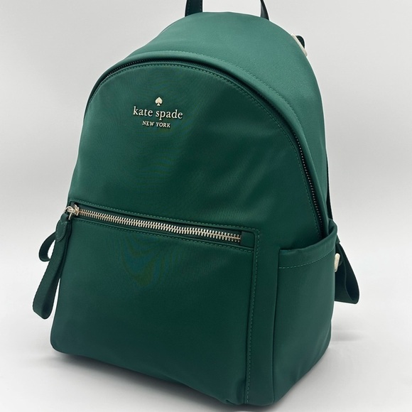 Kate Spade Chelsea Medium Backpack Green/Gold (NWT) - Picture 2 of 11